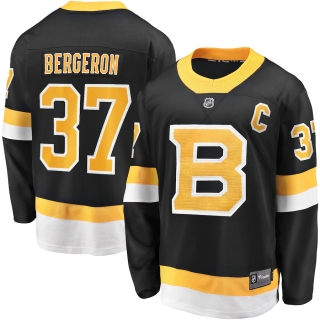 Men's Fanatics Branded Patrice Bergeron Black Boston Bruins Captain Alternate Premier Breakaway Player Jersey