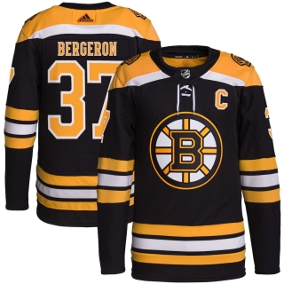 Herren adidas Patrice Bergeron Black Boston Bruins Heim Captain Patch Primegreen Authentic Pro Spieler Trikot
