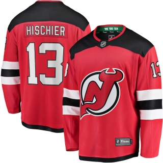 New Jersey Devils Fanatics Branded Home Breakaway Jersey - Nico Hischier - Mens