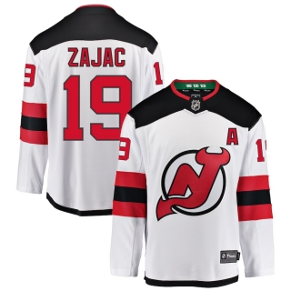 New Jersey Devils Fanatics Branded Away Breakaway Jersey - Travis Zajac - Mens