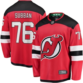 Men's Fanatics Branded PK Subban Red New Jersey Devils Premier Breakaway Player Jersey