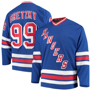 Men's adidas Wayne Gretzky Blue New York Rangers Authentic Heroes of Hockey Throwback Jersey