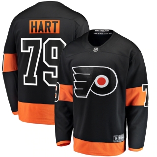 Men's Fanatics Branded Carter Hart Black Philadelphia Flyers Alternate Premier Breakaway Player Jersey