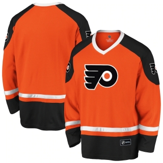 Men's Fanatics Branded Orange-Black Philadelphia Flyers Rival Blue Line Long Sleeve Jersey
