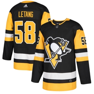 Men's Pittsburgh Penguins Kris Letang adidas Black Authentic Player Jersey