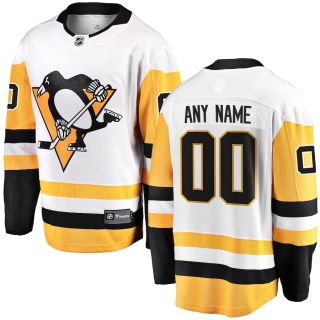 Men's Pittsburgh Penguins Fanatics Branded White Away Breakaway Custom Jersey