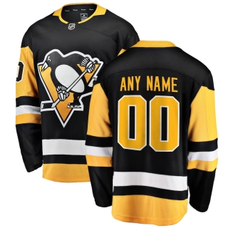 Men's Pittsburgh Penguins Fanatics Branded Black Home Breakaway Custom Jersey