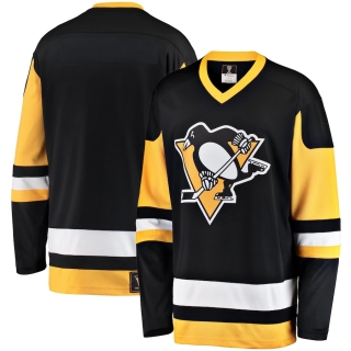 Men's Pittsburgh Penguins Fanatics Branded Black Premier Breakaway Heritage Blank Jersey