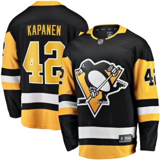 Men's Pittsburgh Penguins Kasperi Kapanen Fanatics Branded Black Home Breakaway Jersey