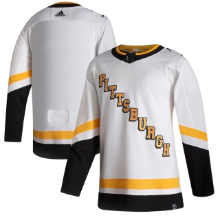 Men's Pittsburgh Penguins adidas White 2020-21 Reverse Retro Authentic Jersey