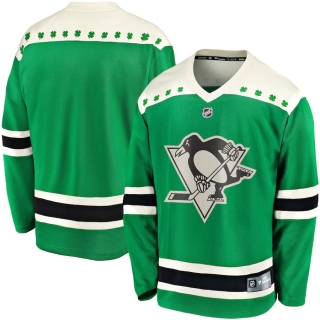 Men's Pittsburgh Penguins Fanatics Branded Green 2021 St Patrick's Day Breakaway Jersey