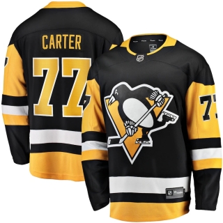 Men's Pittsburgh Penguins Jeff Carter Fanatics Branded Black 2017-18 Home Breakaway Replica Jersey