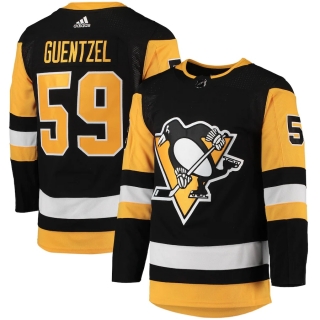 Men's Pittsburgh Penguins Jake Guentzel adidas Black Home Primegreen Authentic Pro Player Jersey