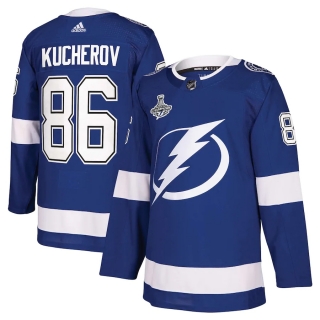 Men's Tampa Bay Lightning Nikita Kucherov adidas Blue 2021 Stanley Cup Champions Authentic Player Jersey
