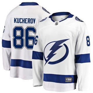 Men's Tampa Bay Lightning Nikita Kucherov Fanatics Branded White Away Premier Breakaway Player Jersey
