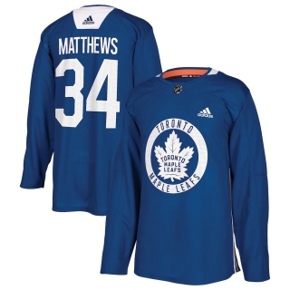 Men's Toronto Maple Leafs Auston Matthews adidas Royal Practice Player Jersey