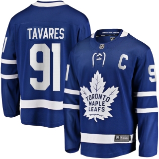 Men's Toronto Maple Leafs John Tavares Fanatics Branded Blue Home Captain Premier Breakaway Player Jersey