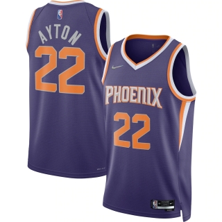 Men's Phoenix Suns Deandre Ayton Nike Purple 2021-22 Diamond Swingman Jersey - Icon Edition
