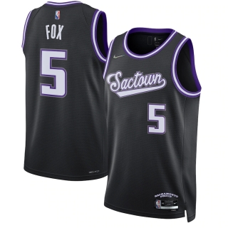 Men's Sacramento Kings De'Aaron Fox Nike Black 2021-22 Swingman Jersey - City Edition
