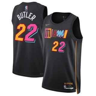 Men's Miami Heat Jimmy Butler Nike Black 2021-22 Swingman Jersey - City Edition