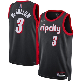 Men's Portland Trail Blazers CJ McCollum Nike Black 2021-22 Swingman Jersey - City Edition