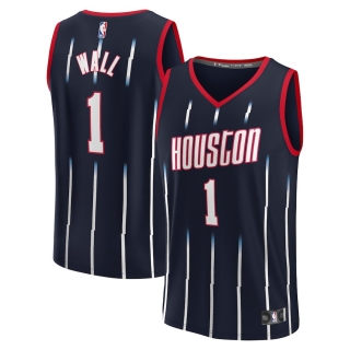 Men's Houston Rockets John Wall Fanatics Branded Navy 2021-22 Fast Break Replica Jersey - City Edition