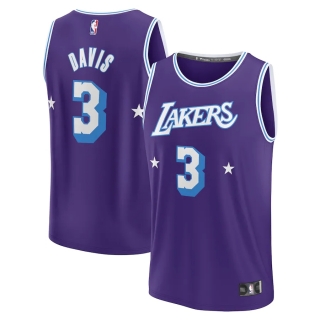 Men's Los Angeles Lakers Anthony Davis Fanatics Branded Purple 2021-22 Fast Break Replica Jersey - City Edition