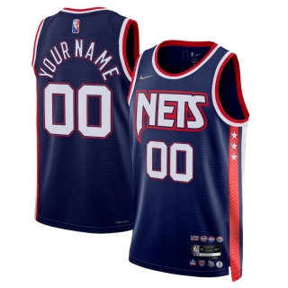 Men's Brooklyn Nets Nike Navy 2021-22 Swingman Custom Jersey - City Edition