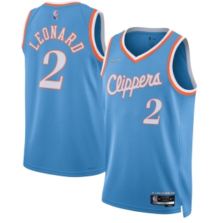 Men's LA Clippers Kawhi Leonard Nike Light Blue 2021-22 Swingman Jersey - City Edition