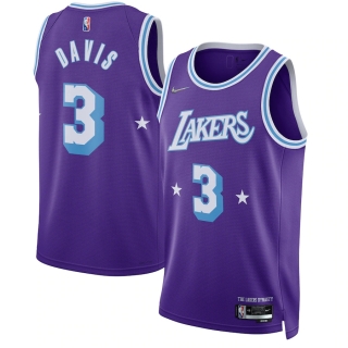 Men's Los Angeles Lakers Anthony Davis Nike Purple 2021-22 Swingman Jersey - City Edition