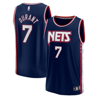 Men's Brooklyn Nets Kevin Durant Fanatics Branded Navy 2021-22 Fast Break Replica Jersey - City Edition