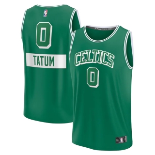 Men's Boston Celtics Jayson Tatum Fanatics Branded Kelly Green 2021-22 Fast Break Replica Jersey - City Edition