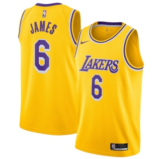 Men's Los Angeles Lakers LeBron James Nike Gold 2021-22 #6 Swingman Player Jersey - Icon Edition