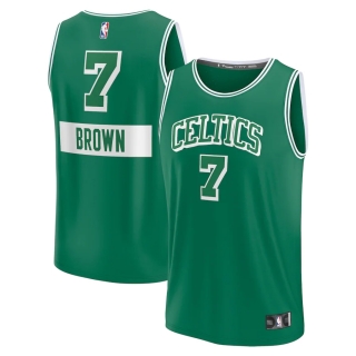 Men's Boston Celtics Jaylen Brown Fanatics Branded Kelly Green 2021-22 Fast Break Replica Jersey - City Edition