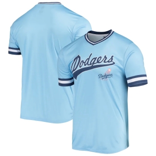 Men's Los Angeles Dodgers Stitches Blue Royal Cooperstown Collection V-Neck Team Color Jersey