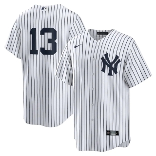 Men's New York Yankees Joey Gallo Nike White Navy Home Replica Player Jersey