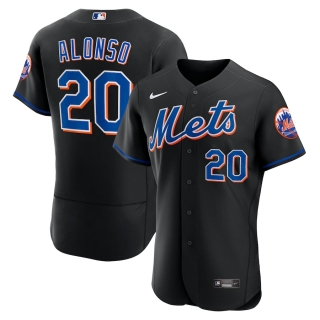 Men's New York Mets Pete Alonso Nike Black 2022 Alternate Authentic Player Jersey