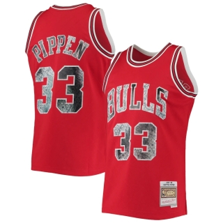 Men's Chicago Bulls Scottie Pippen Mitchell & Ness Red 1996-97 Hardwood Classics NBA 75th Anniversary Diamond Swingman Jersey