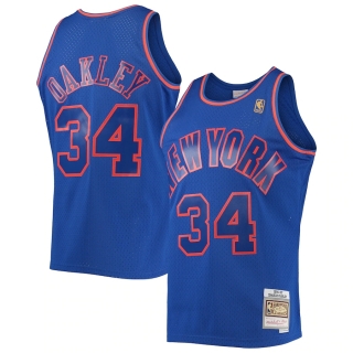 Men's New York Knicks Charles Oakley Mitchell & Ness Blue 1996-97 Hardwood Classics Swingman Jersey