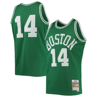 Men's Boston Celtics Bob Cousy Mitchell & Ness Kelly Green 1962-63 Throwback Dark Swingman Jersey