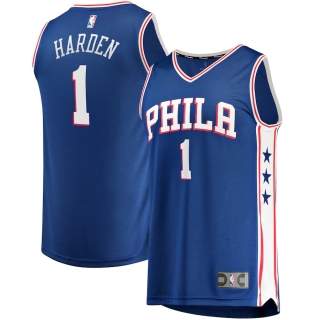 Men's Philadelphia 76ers James Harden Fanatics Branded Royal Fast Break Replica Player Jersey - Icon Edition