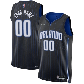 Men's Orlando Magic Nike Black 2021-22 Diamond Swingman Custom Jersey - Icon Edition