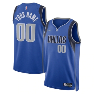 Men's Dallas Mavericks Nike Blue 2021-22 Diamond Swingman Custom Jersey - Icon Edition