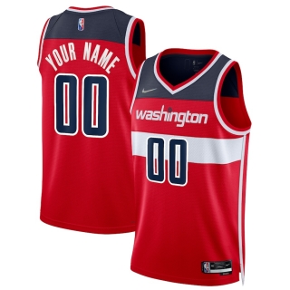 Men's Washington Wizards Nike Red 2021-22 Diamond Swingman Custom Jersey - Icon Edition