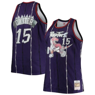 Men's Toronto Raptors Vince Carter Mitchell & Ness Purple Big & Tall 1998-99 NBA 75th Anniversary Diamond Swingman Jersey