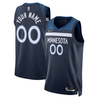 Men's Minnesota Timberwolves Nike Navy 2021-22 Diamond Swingman Custom Jersey - Icon Edition
