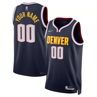 Men's Denver Nuggets Nike Navy 2021-22 Diamond Swingman Custom Jersey - Icon Edition