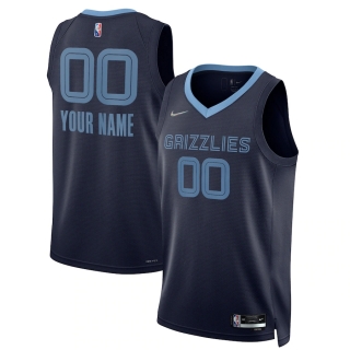Men's Memphis Grizzlies Nike Navy 2021-22 Diamond Swingman Custom Jersey - Icon Edition