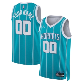 Men's Charlotte Hornets Nike Teal 2021-22 Diamond Swingman Custom Jersey - Icon Edition