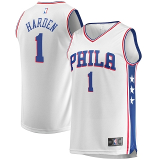 Men's Philadelphia 76ers James Harden Fanatics Branded White Fastbreak Replica Player Jersey - Association Edition